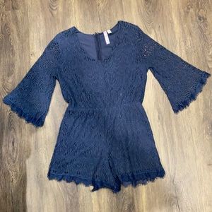 Blue Lace Romper